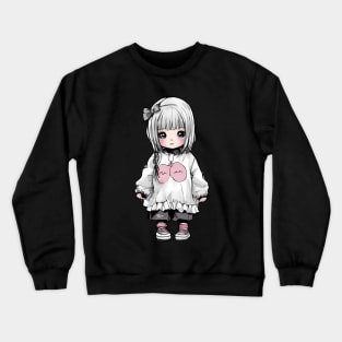 Sad Kawaii Girl Crewneck Sweatshirt